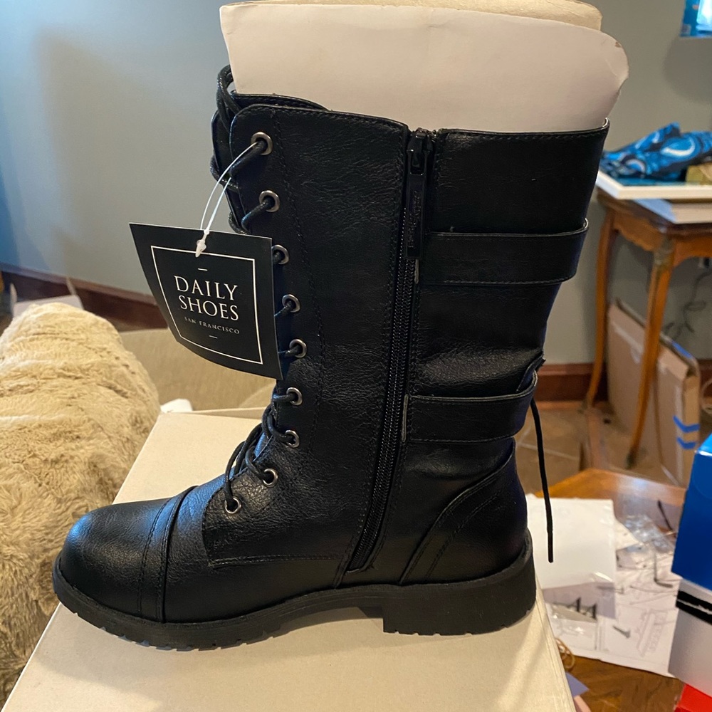COPY - Black lace up combat boots